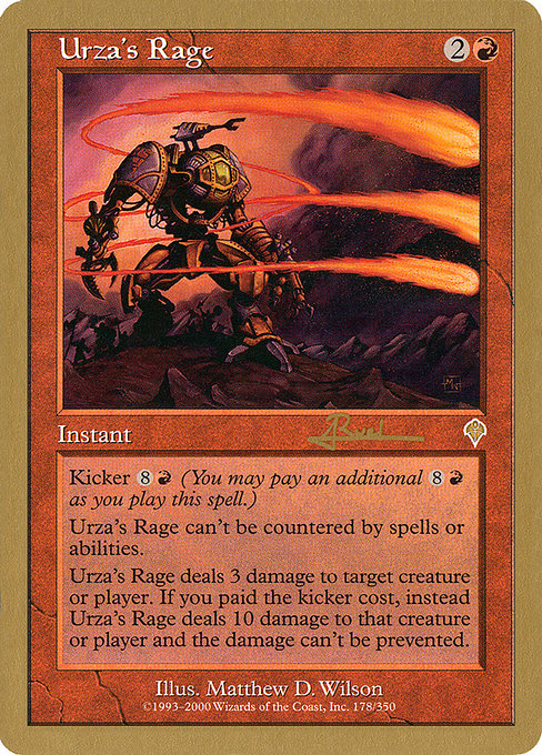(英)ウルザの激怒 / Urza's Rage【WC01】 World Championship Decks 2001 Antoine Ruel 金枠 No.053