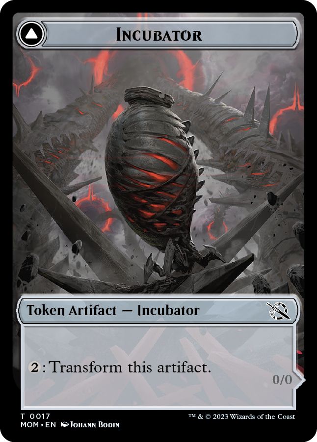 (英)培養器トークン / Incubator Token - ファイレクシアントークン / Phyrexian Token【MOM-TOKEN】 No.017