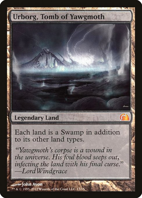 (英)【Foil】ヨーグモスの墳墓、アーボーグ / Urborg, Tomb of Yawgmoth【FTVREALMS】 No.013