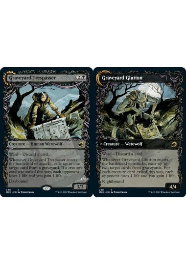 (英)【Foil】墓地の侵入者 / Graveyard Trespasser - 墓地の大食い / Graveyard Glutton ★ショーケース枠★(秋分カード) 【MID】 No.290