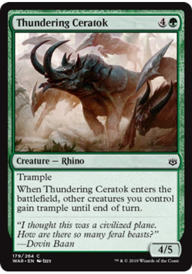 (英)轟く角獣 / Thundering Ceratok【WAR】 No.179