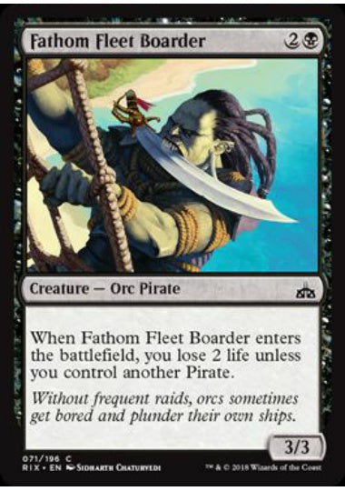 (英)【Foil】深海艦隊の移乗要員 / Fathom Fleet Boarder【RIX】 No.071