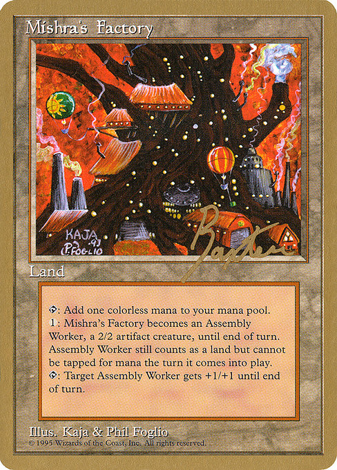 (英)ミシュラの工廠 / Mishra's Factory【PTC】 ProTour NewYork Decks 1996 George Baxter 金枠 No.249