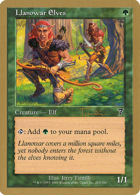 (英)ラノワールのエルフ / Llanowar Elves【WC01】 World Championship Decks 2001 Jan Tomcani 金枠 No.059