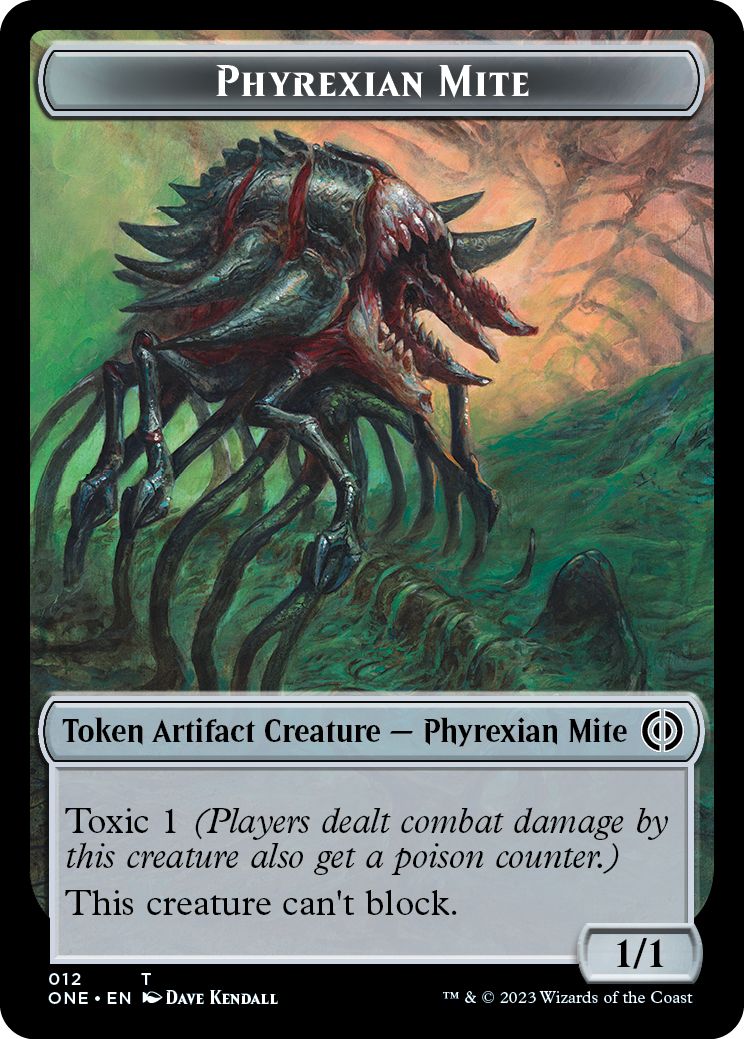 (英)ファイレクシアン・ダニトークン / Phyrexian Mite Token No.012 - 毒カウンター / Poison Counter【ONC-TOKEN】 No.014