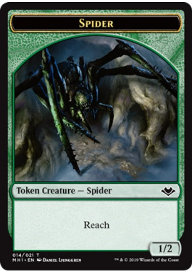 (英)【Foil】蜘蛛トークン / Spider Token【MH1-TOKEN】 No.014