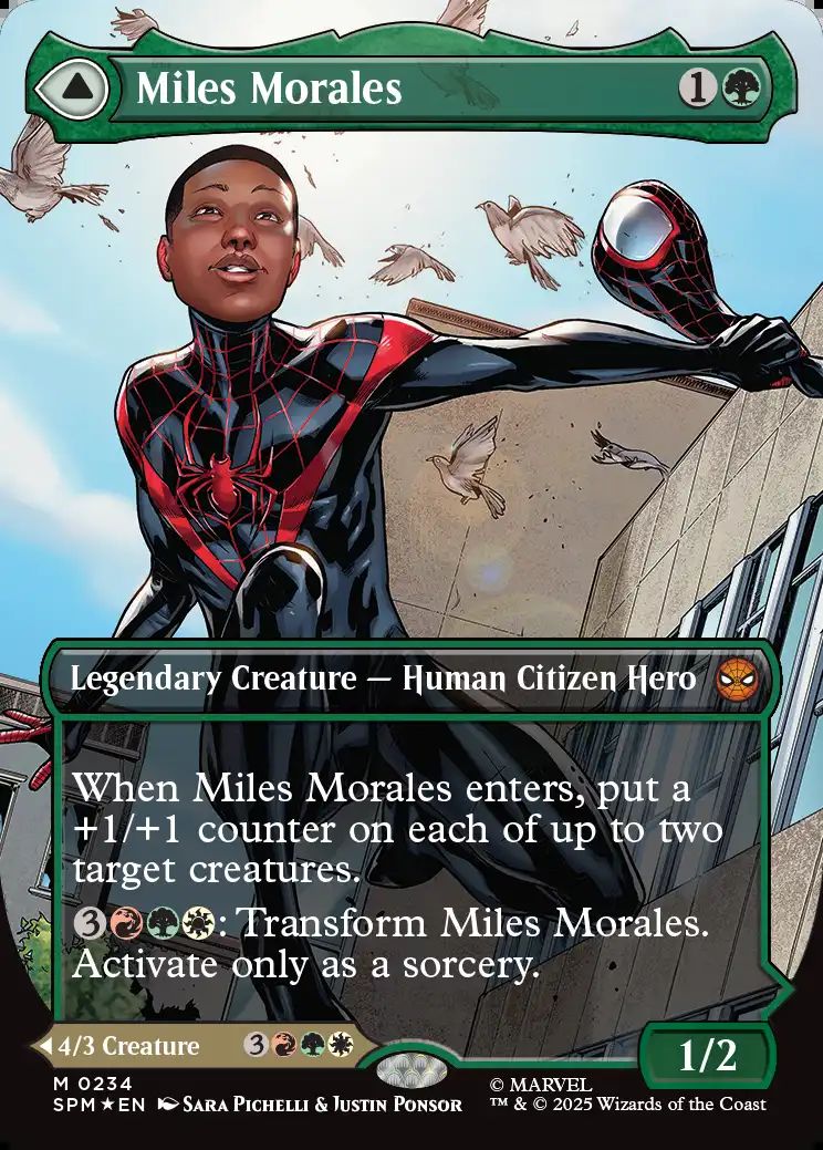 (英)【Foil】マイルズ・モラレス / Miles Morales - アルティメット・スパイダーマン / Ultimate Spider-Man ★ボーダーレス★(クラシック・コミック) 【SPM】 No.234