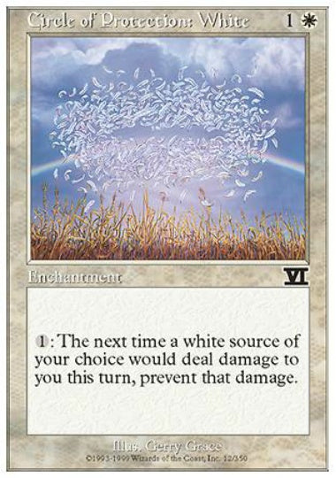 (英)白の防御円 / Circle of Protection: White【6ED】 No.012