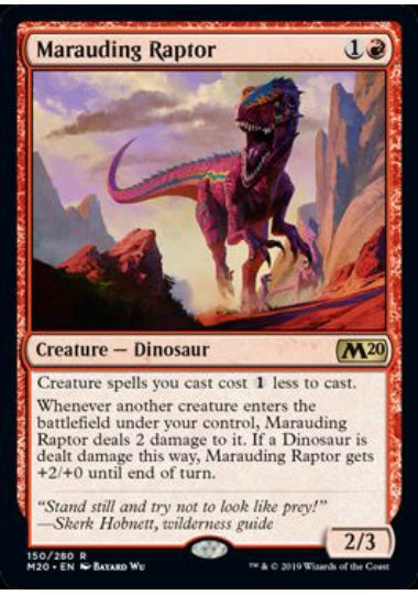 (英)無法の猛竜 / Marauding Raptor【M20】 No.150