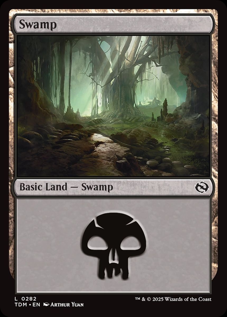 (英)【Foil】沼 / Swamp【TDM】 No.282