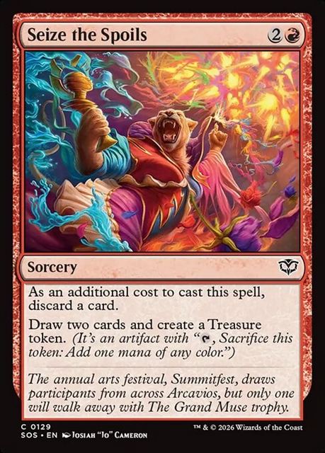 (英)【Foil】戦利品奪取 / Seize the Spoils【SOS】 No.129