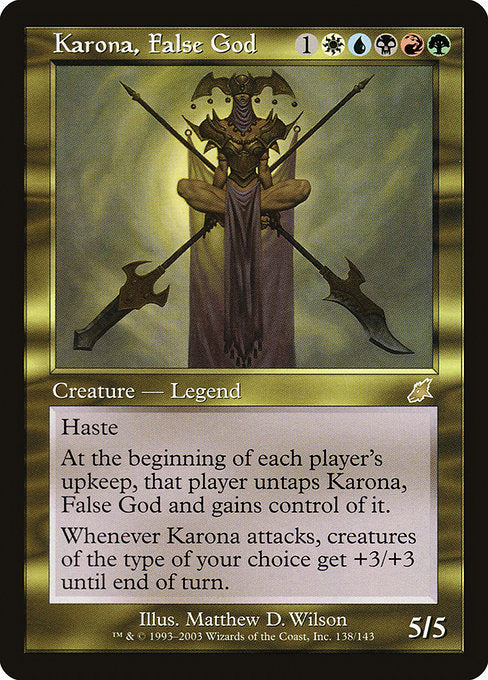 (英)邪神カローナ / Karona, False God【SCG】 No.138
