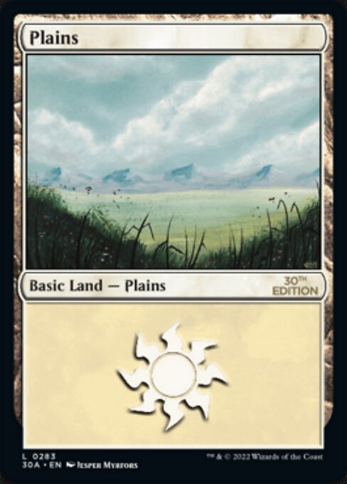 (英)平地 / Plains【30A】 (Light) No.283 ※トーナメントで使用することはできません。
