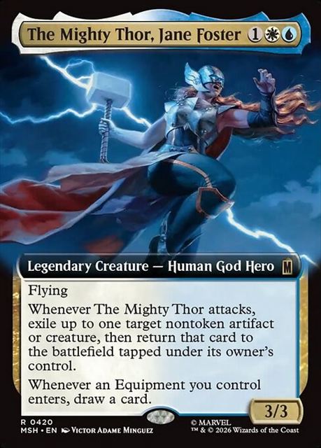 (英)【Foil】マイティ・ソー、ジェーン・フォスター / The Mighty Thor, Jane Foster ★拡張枠★ 【MSH】 No.420