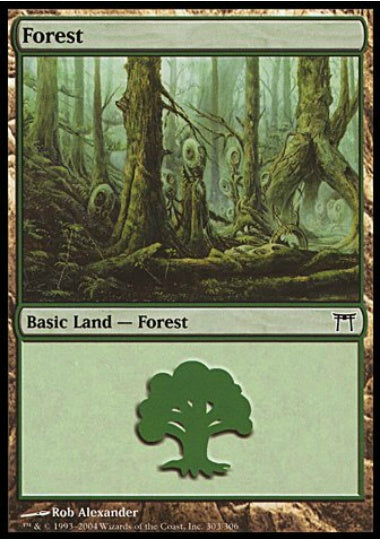 (英)【Foil】森 / Forest【CHK】 No.303