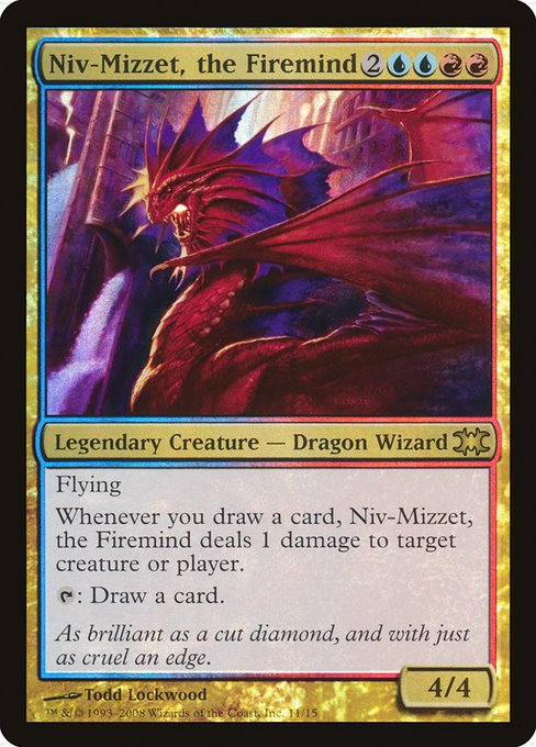 (英)【Foil】火想者ニヴ＝ミゼット / Niv-Mizzet, the Firemind【FTVDRAGONS】 No.011