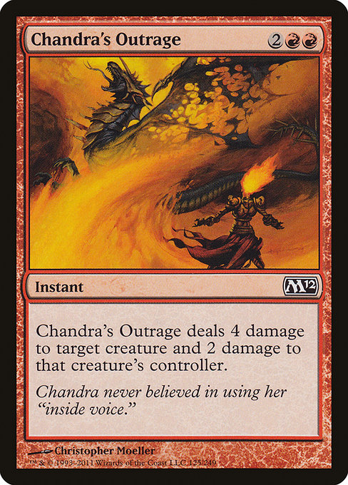 (英)【Foil】チャンドラの憤慨 / Chandra's Outrage【M12】 No.125