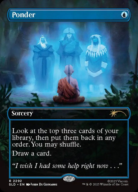 (英)【Foil】思案 / Ponder【SLD】 Secret Lair x Avatar: The Last Airbender | A Lot to Learn No.2292