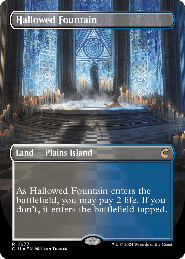 (英)【Foil】神聖なる泉 / Hallowed Fountain ★ボーダーレス★ 【CLU】 No.277