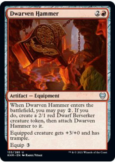 (英)【Foil】ドワーフの鎚 / Dwarven Hammer【KHM】 No.133
