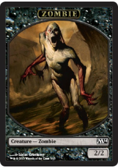 (英)ゾンビトークン / Zombie Token【M14-TOKEN】 No.005