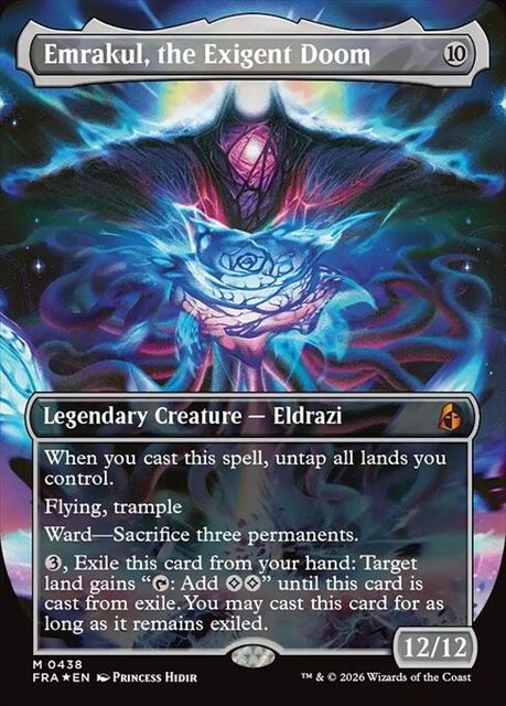 (英)【Foil】迫り来る破滅、エムラクール / Emrakul, the Exigent Doom ★ボーダーレス★ 【FRA】 No.438