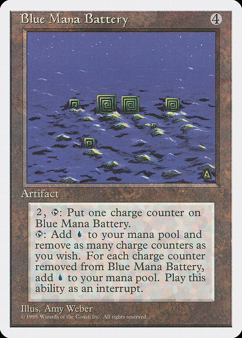 (英)青の魔力貯蔵器 / Blue Mana Battery【4ED】 No.300