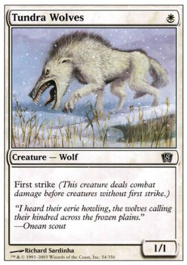 (英)【Foil】ツンドラ狼 / Tundra Wolves【8ED】 No.054