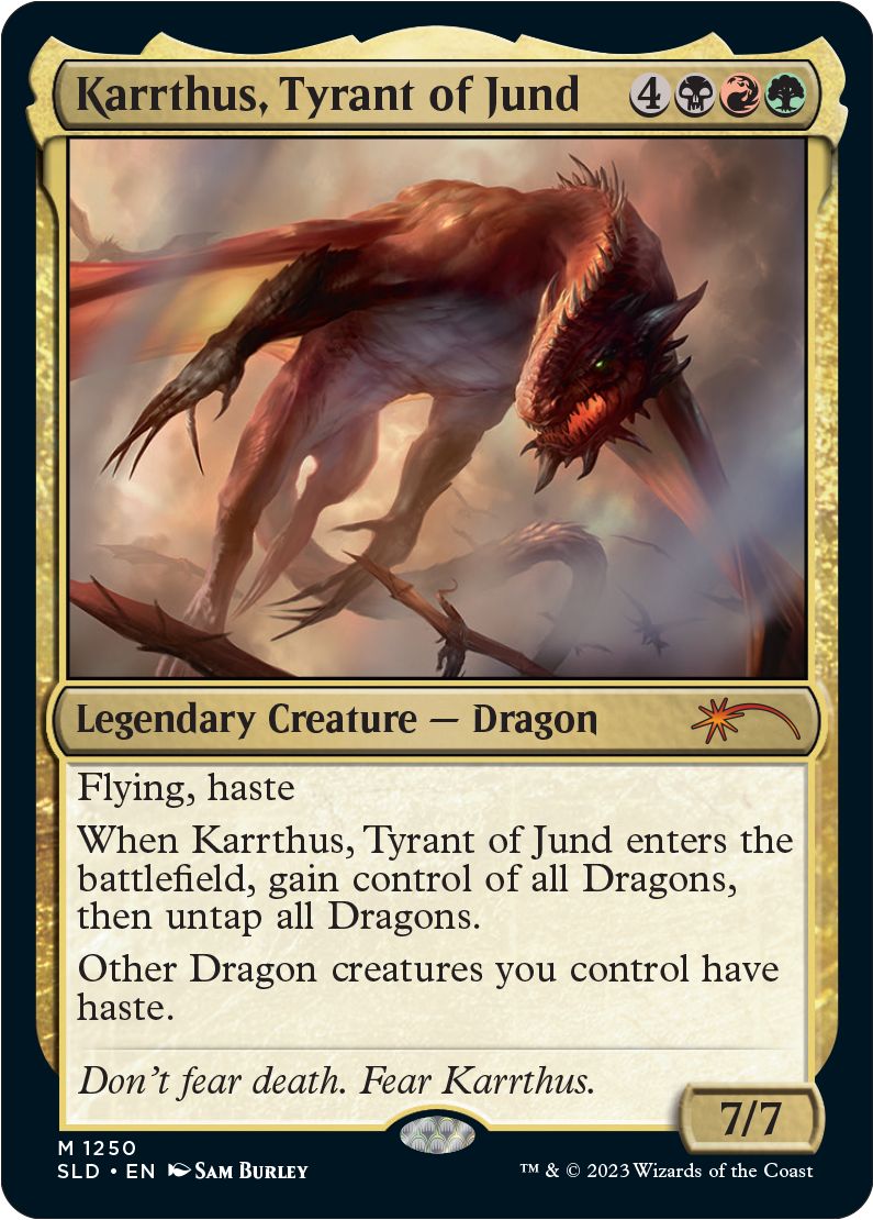 (英)ジャンドの暴君、カーサス / Karrthus, Tyrant of Jund【SLD】 Artist Series: Sam Burley No.1250