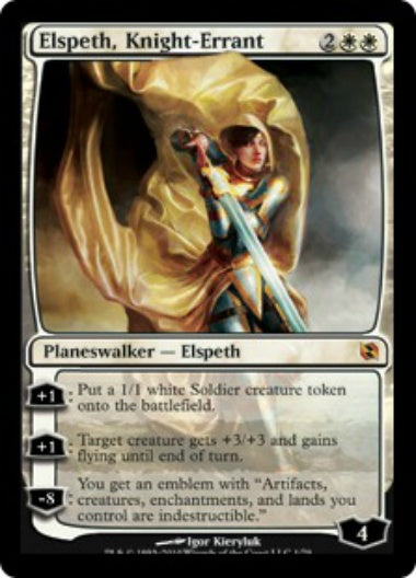 (英)【Foil】遍歴の騎士、エルズペス / Elspeth, Knight-Errant【EVST】絵違いFoil No.001