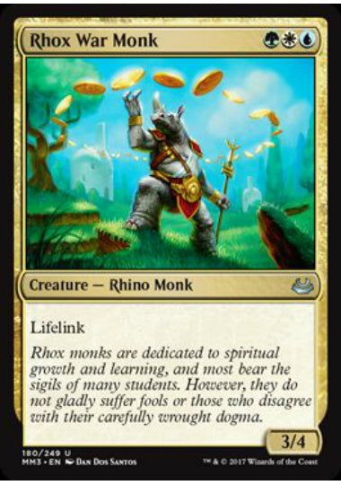 (英)【Foil】ロウクスの戦修道士 / Rhox War Monk【MM3】 No.180