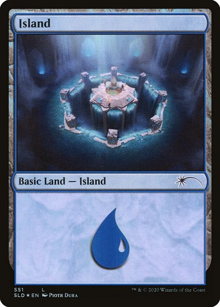 (英)【Foil】島 / Island【SLD】 No.551