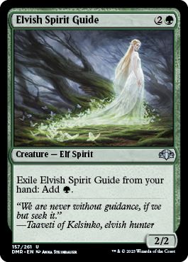 (英)【Foil】エルフの指導霊 / Elvish Spirit Guide【DMR】 No.157
