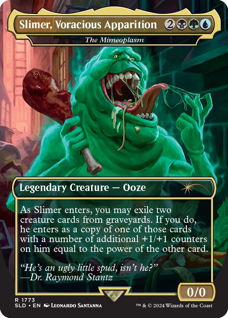(英)【Foil】Slimer, Voracious Apparition[擬態の原形質 / The Mimeoplasm]【SLD】Secret Lair x Ghostbusters: Slimer No.1773