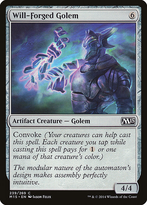(英)【Foil】心鍛のゴーレム / Will-Forged Golem【M15】 No.239