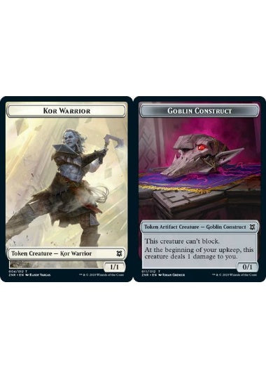 (英)【Foil】コー・戦士トークン / Kor Warrior TokenNo.004 - ゴブリン・構築物トークン / Goblin Construct Token【ZNR-TOKEN】 No.011