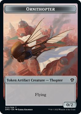 (英)羽ばたき飛行機械トークン / Ornithopter Token【DMU-TOKEN】 No.022