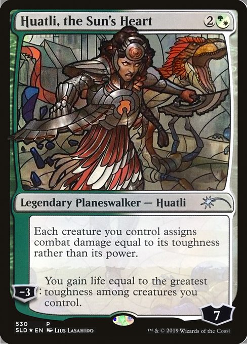 (英)【Foil】太陽の義士、ファートリ / Huatli, the Sun's Heart【SLD】Stained-Glass Planeswalkers No.530
