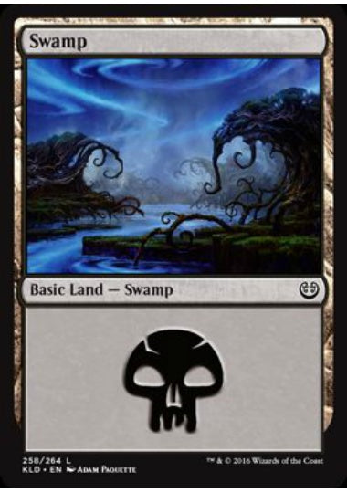 (英)【Foil】沼 / Swamp【KLD】 No.258