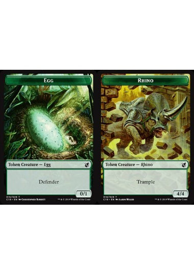 (英)卵トークン / Egg Token No.016 - サイトークン / Rhino Token【C19-TOKEN】 No.018