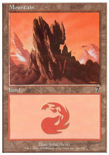 (英)【Foil】山 / Mountain【7ED】 No.340
