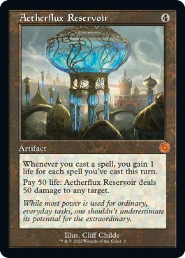 (英)霊気貯蔵器 / Aetherflux Reservoir【BRR】 旧枠加工カード No.002