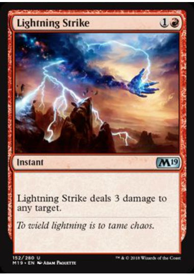 (英)【Foil】稲妻の一撃 / Lightning Strike【M19】 No.152