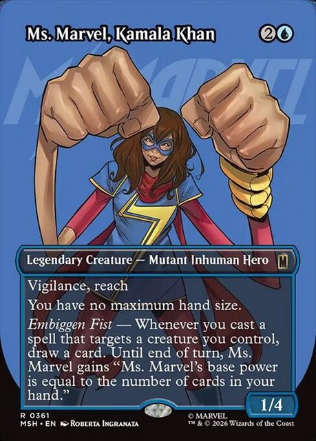 (英)【Foil】ミズ・マーベル、カマラ・カーン / Ms. Marvel, Kamala Khan ★ボーダーレス★(「ロゴ・カード」) 【MSH】 No.361