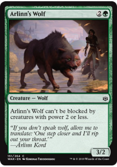 (英)【Foil】アーリンの狼 / Arlinn's Wolf【WAR】 No.151