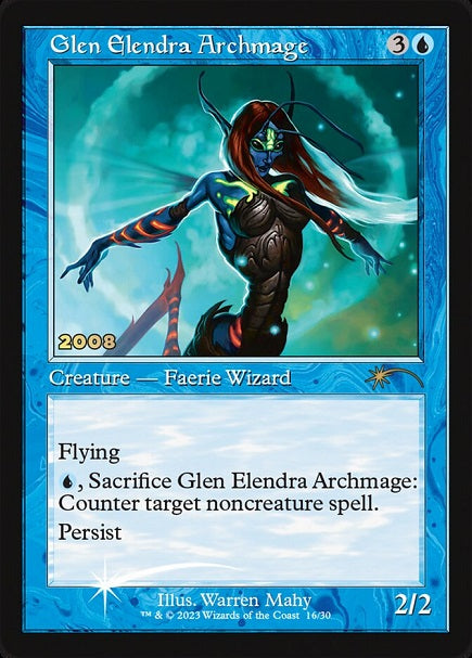 (英)【Foil】エレンドラ谷の大魔導師 / Glen Elendra Archmage【PRM】旧枠 マジック30周年記念プロモ No.096