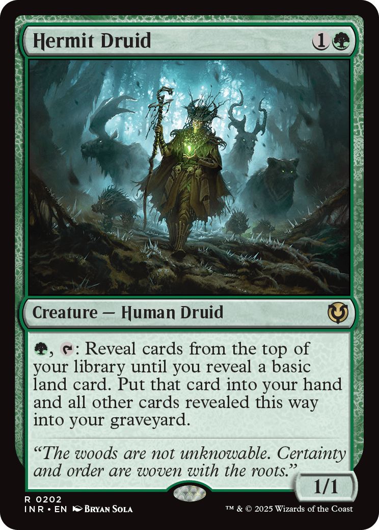 (英)【Foil】隠遁ドルイド / Hermit Druid【INR】 No.202