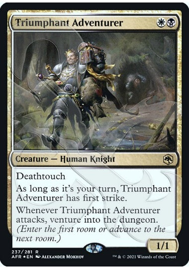 (英)【Foil】勝利した冒険者 / Triumphant Adventurer ★アンパサンド・カード★【AFR】 No.237