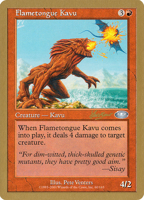 (英)火炎舌のカヴー / Flametongue Kavu【WC02】 World Championship Decks 2002 Sim Han How 金枠 No.042