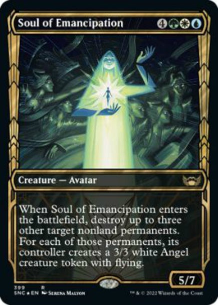 (英)【Foil】解脱の魂 / Soul of Emancipation ★ショーケース枠★(Gilded Foil) 【SNC】 No.399